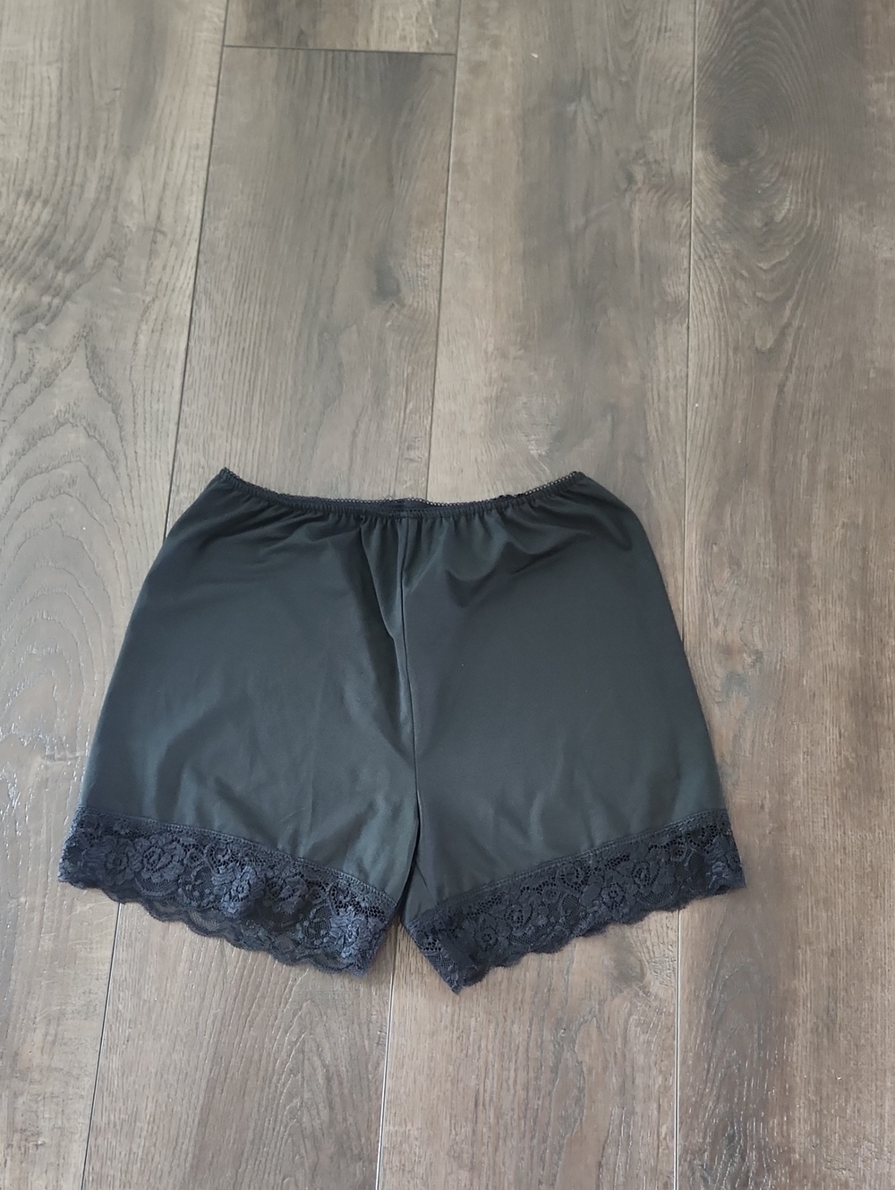 Women's Black Lace-Trim Sleep Shorts